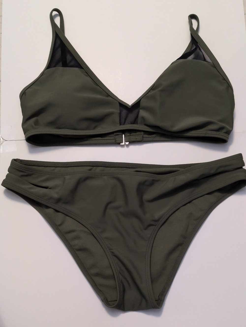 Express Olive Green Two-Piece Bikini Set